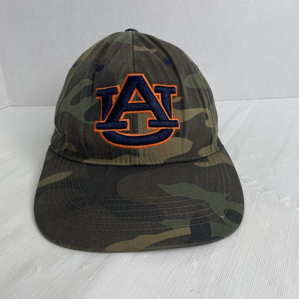 Auburn‎ Tigers woodland camo Hat Snapback collegiate pat dye Cleaned